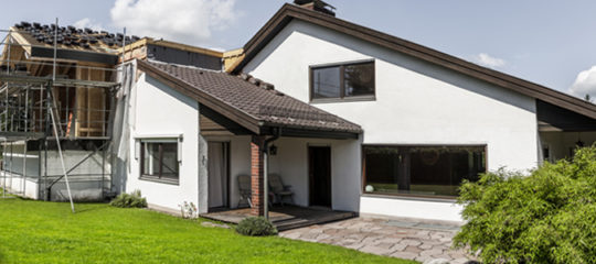 Travaux d'extension de maison