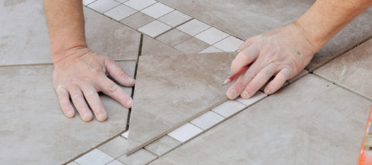 La pose d'un carrelage